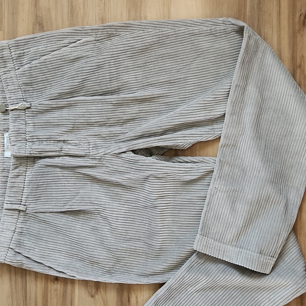 Stylish Men's Gray Corduroy ItalianTrousers